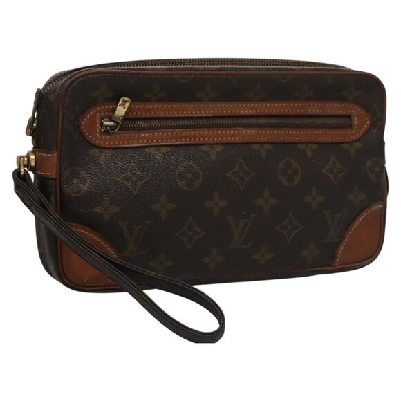 LOUIS VUITTON Monogram Marly Dragonne GM Clutch Bag LV Auth - Picture 1 of 16